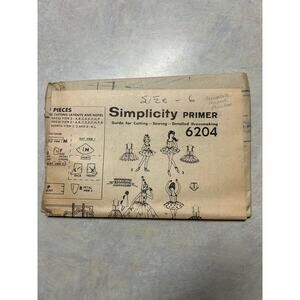 Vintage 1965 Simplicity Primer Pattern #6204 Girls Ballet Costumes‎ Size 6